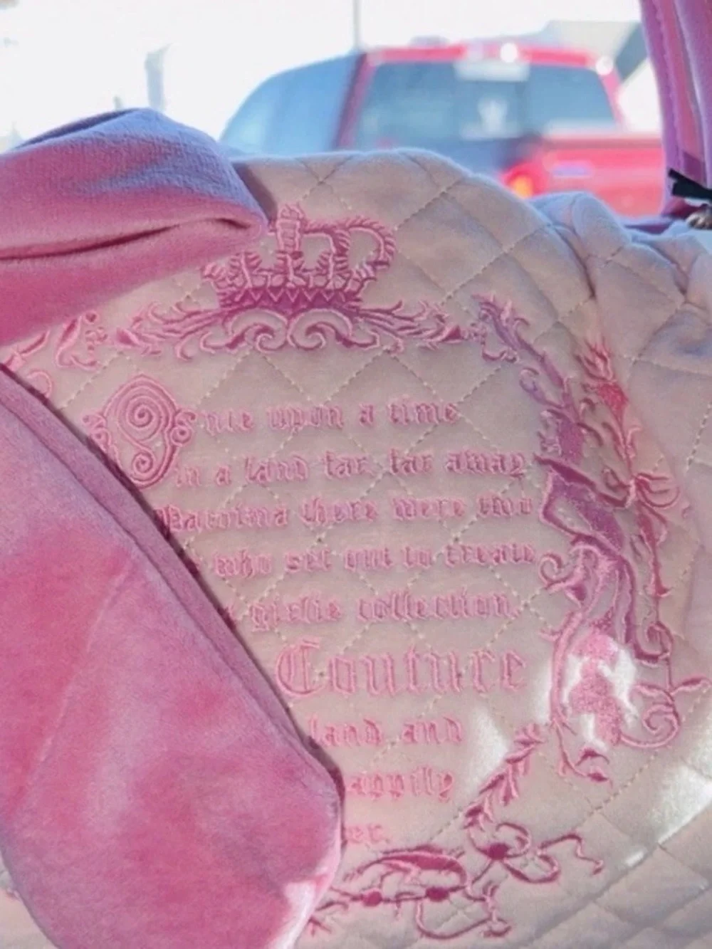 Juicy Couture Once Upon a Time Tale Pink Bowler Bag Purse y2k - Picture 3 of 5